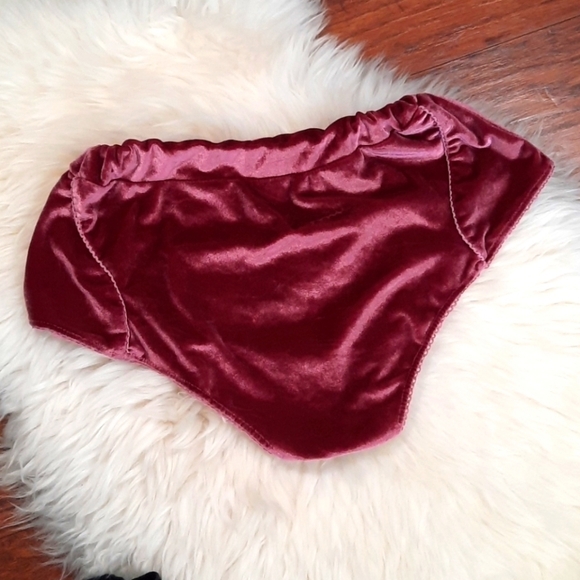 Velvet Dusty Rose Highwaisted Panties - Picture 2 of 4
